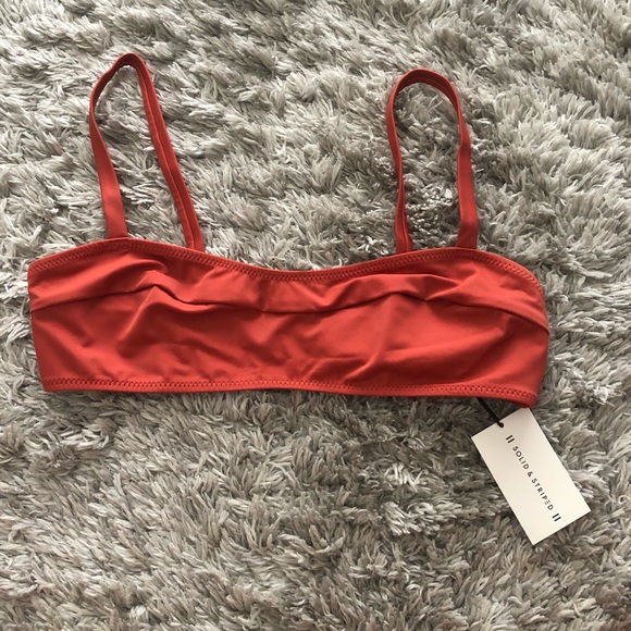Solid & Striped Rust Colored Bikini Top Size Large - Picture 1 of 3